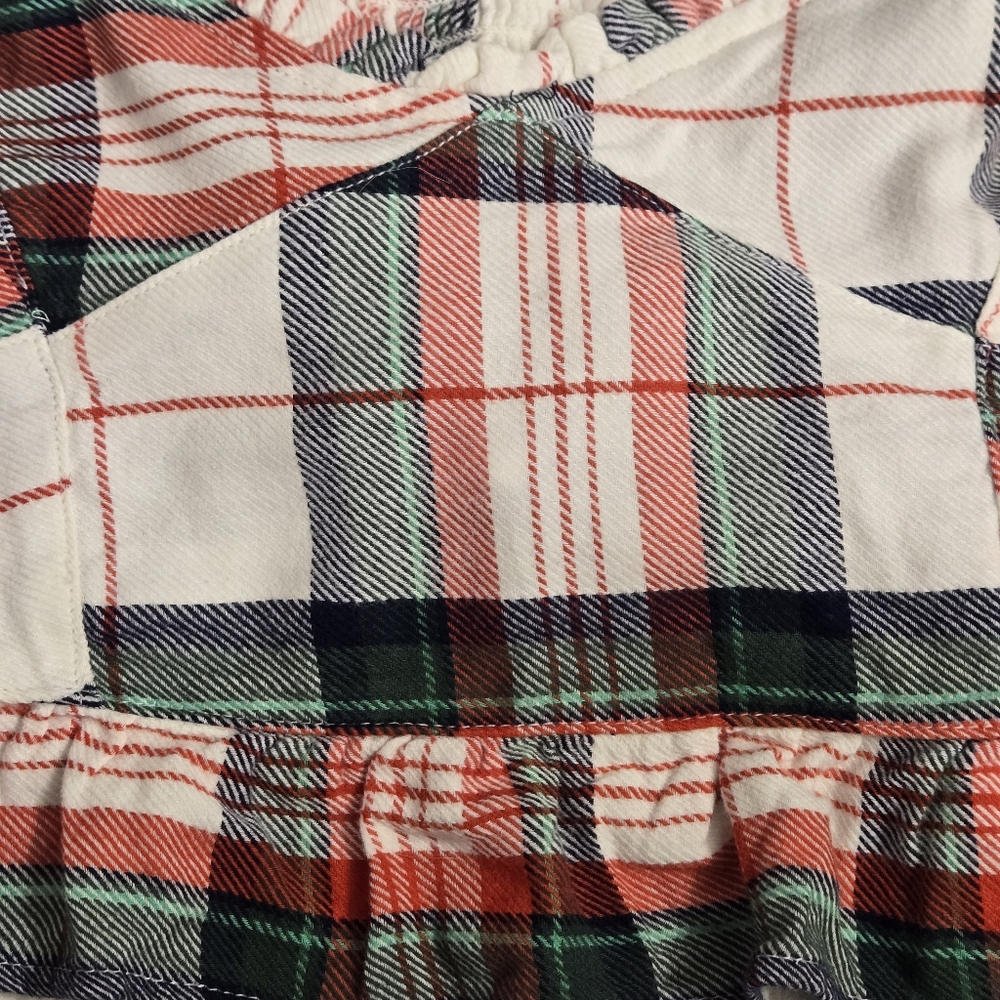 Aerie Plaid Flannel Ruffle Pajama Tie-string Tank Top - Picture 6 of 8
